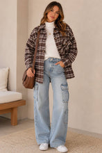 Load image into Gallery viewer, Fall Vibes Plaid Print Shacket
