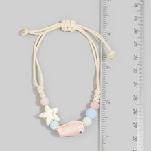 Load image into Gallery viewer, Ceramic Fish And Star Bead Cord Bracelet
