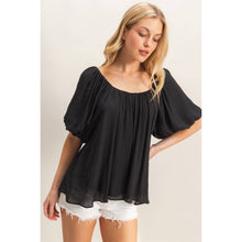 Load image into Gallery viewer, Gathered Puff Sleeve Blouse
