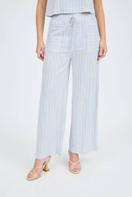 Load image into Gallery viewer, STRIPE SLEEVELESS BLOUSE WIDE LEG PANT SET
