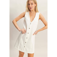 Load image into Gallery viewer, V-Neck Button-Front Denim Dress
