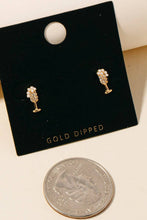 Load image into Gallery viewer, Pearl Champagne Glass Earrings
