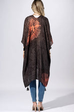 Load image into Gallery viewer, Black Floral Tassel Kimono
