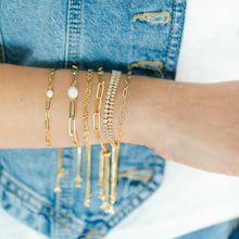 Load image into Gallery viewer, Link Chain Pearl Pulley Bracelet
