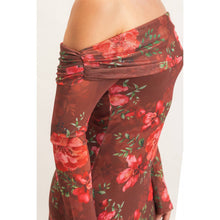 Load image into Gallery viewer, Off Shoulder Floral Mesh Dress
