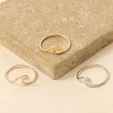 Load image into Gallery viewer, Wave Cutout Adjustable Ring
