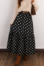 Load image into Gallery viewer, Tiered Polka Dot Maxi Skirt

