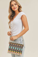 Load image into Gallery viewer, Aztec Crossbody &amp; Wristlet Bag
