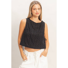 Load image into Gallery viewer, Sleeveless Textured Eyelet Top
