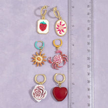 Load image into Gallery viewer, Six Piece Mixed Charm Huggie Hoop Earrings
