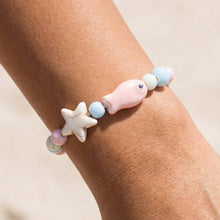 Load image into Gallery viewer, Ceramic Fish And Star Bead Cord Bracelet
