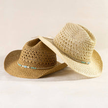 Load image into Gallery viewer, Braided Beads Straw Cowboy Hat
