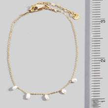 Load image into Gallery viewer, Dainty Chain Pearl Bead Bracelet
