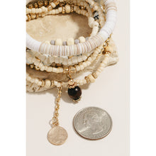 Load image into Gallery viewer, Multi Disc Stone Bead Stretch Bracelet Set
