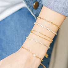 Load image into Gallery viewer, Link Chain Pearl Pulley Bracelet
