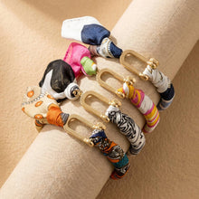Load image into Gallery viewer, Scarf Wrapped Tube Bangle Bracelet
