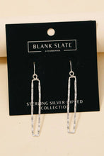 Load image into Gallery viewer, Gold Rectangle Dangle Earrings
