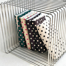 Load image into Gallery viewer, CouldNook Polka Dot Quilted Book Cover - Aesthetic A5 Fabric Sleeve
