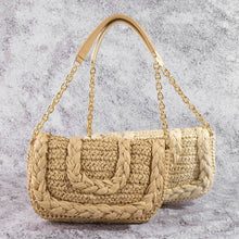 Load image into Gallery viewer, Woven Raffia Flap Shoulder Bag
