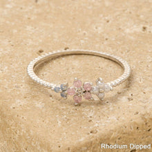 Load image into Gallery viewer, Delicate Gold Dipped Cz Floral Ring
