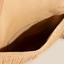 Load image into Gallery viewer, Shell Beaded Accent Paper Woven Envelope Clutch Bag
