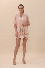 Load image into Gallery viewer, Floral Embroidered Tassel Hem Kimono Cardigan
