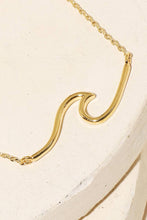 Load image into Gallery viewer, Dainty Wave Pendant Necklace
