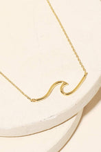 Load image into Gallery viewer, Dainty Wave Pendant Necklace
