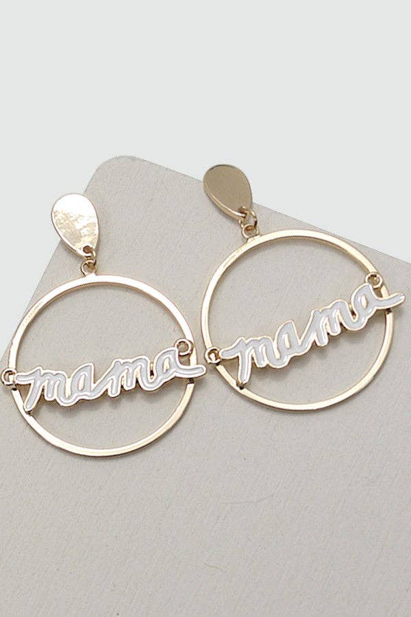 MAMA CIRCLE DROP EARRINGS