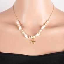 Load image into Gallery viewer, Starfish Pendant And Conch Shell Beads Chain Necklace
