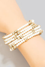 Load image into Gallery viewer, Layered Pearl Beaded Bracelet Set
