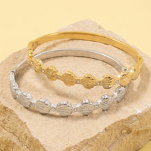 Load image into Gallery viewer, Stainless Steel Seashell Charm Bangle Bracelet
