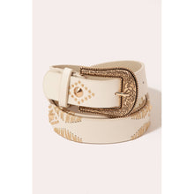 Load image into Gallery viewer, Floral Etched Buckle Belt
