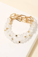 Load image into Gallery viewer, Glass Beaded Chain Link Bracelet Set
