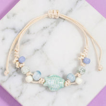 Load image into Gallery viewer, Ceramic Fish Speckled Bead Adjustable Bracelet
