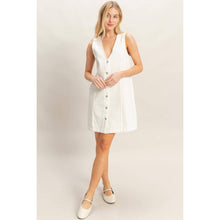 Load image into Gallery viewer, V-Neck Button-Front Denim Dress
