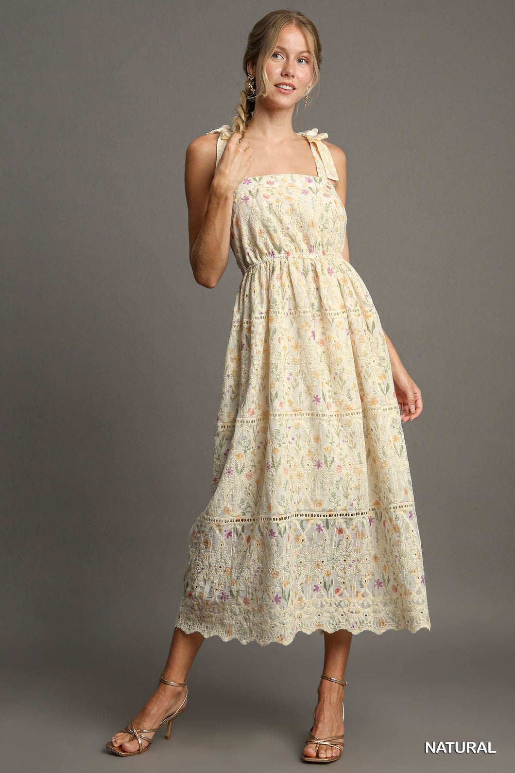 Natural Floral Dress