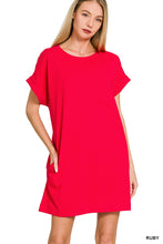 Load image into Gallery viewer, Premium Cotton T-shirts Dress With Pockets
