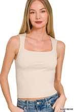 Load image into Gallery viewer, Seamless double layered square neck tank top
