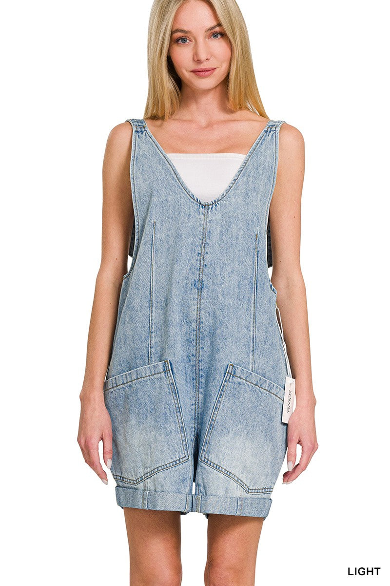 DENIM SHORT OVERALLS