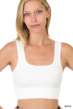 Load image into Gallery viewer, SEAMLESS RIBBED SQUARE NECK CROPPED TANK TOP
